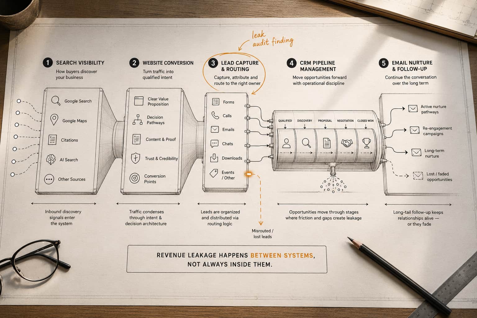 The full-stack B2B revenue audit: how we diagnose where pipeline is leaking
