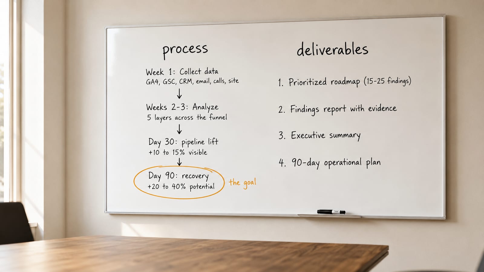 What to expect from a B2B revenue audit: timeline, deliverables, and what changes in 90 days